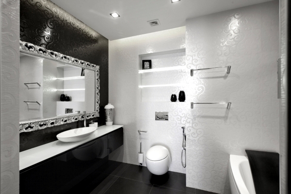 The impressive project Begovaya - a modern apartment in black and white