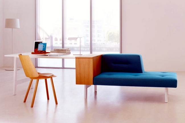 The modular furniture system docks allowed diversity in interior office