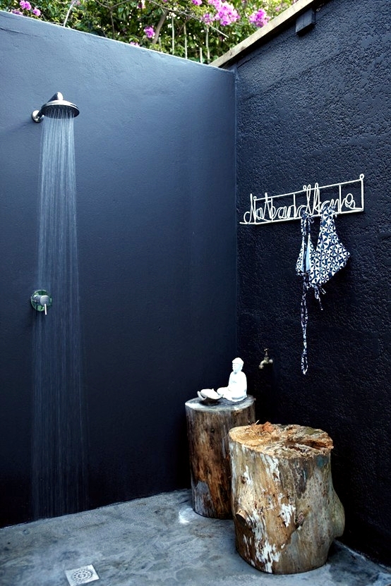 The shower for the garden – Solar, like waterfall and with privacy