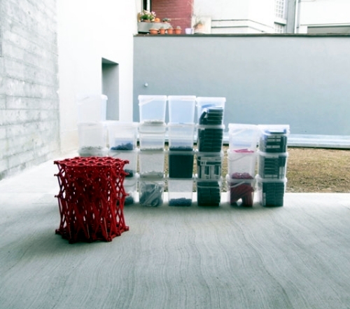 The XXXX sofa design made of recycled particles from Yuya Ushida