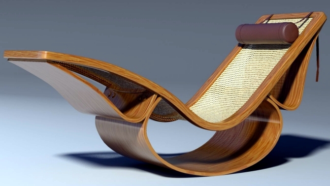 Timeless design deck chair "Rio" by architect Oscar Niemeyer