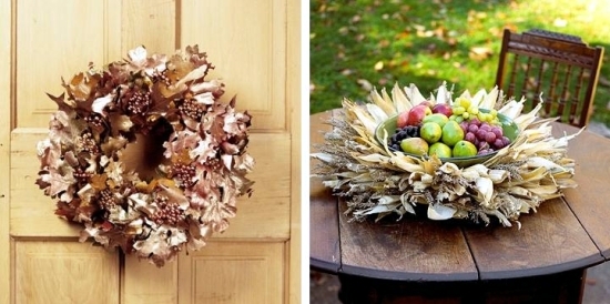 Tinker great decoration for autumn - wreath from natural materials