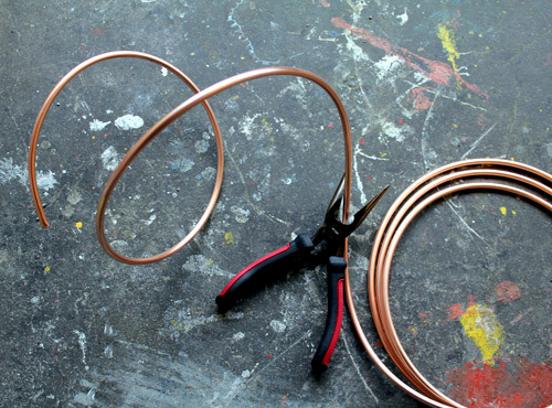 Tinker vases of copper coil itself - gift ideas for Mother