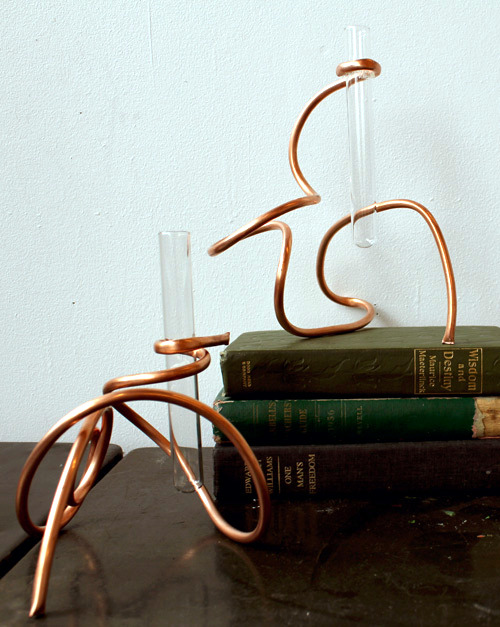 Tinker vases of copper coil itself - gift ideas for Mother