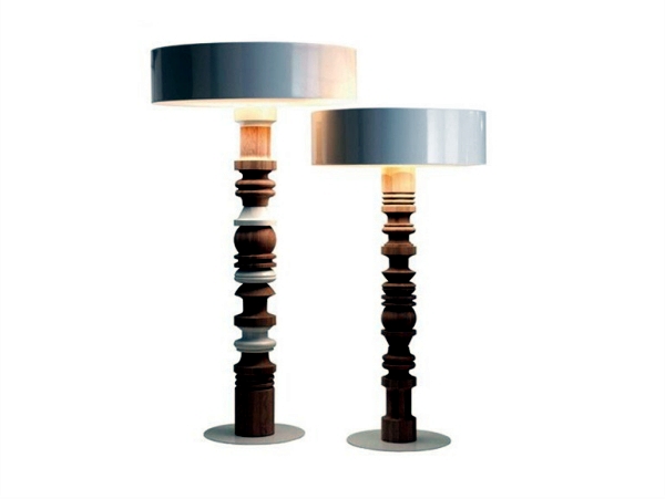 Unique designer lamps with wooden elements by Bleu Nature
