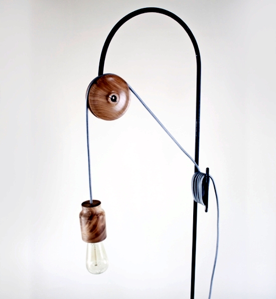 Unique Wall and Floor Lamp Pulley Light from 2nd Shift