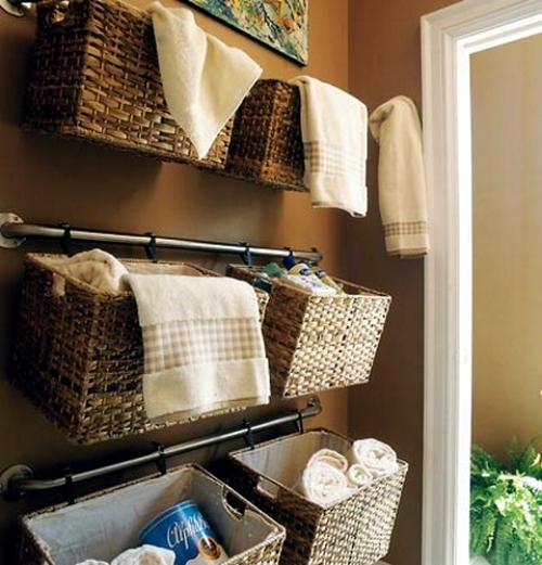 Use the wicker basket as a shelf - practical ideas for storage