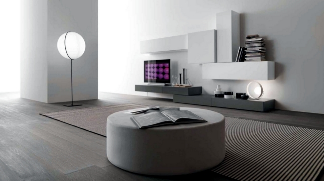 Wall Shelf Designs by Presotto for the modern living room interior