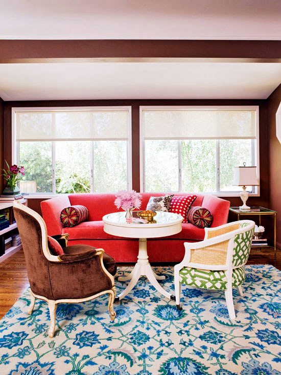 Warm colors for fun-loving harmonious interior color combinations