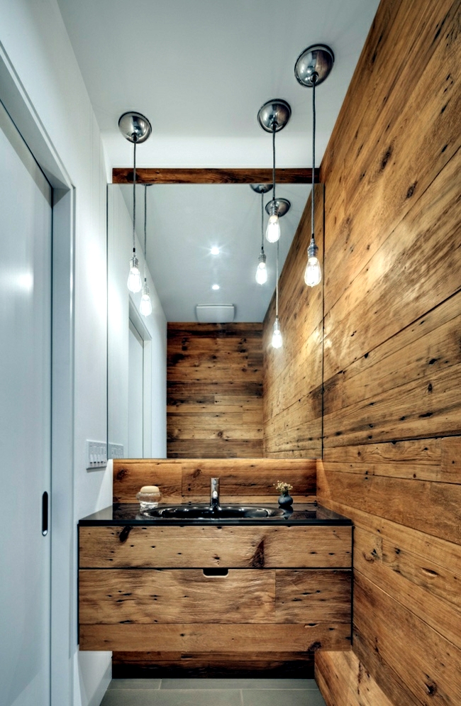 Wooden bathroom design - Ideas for Rustic Bathroom